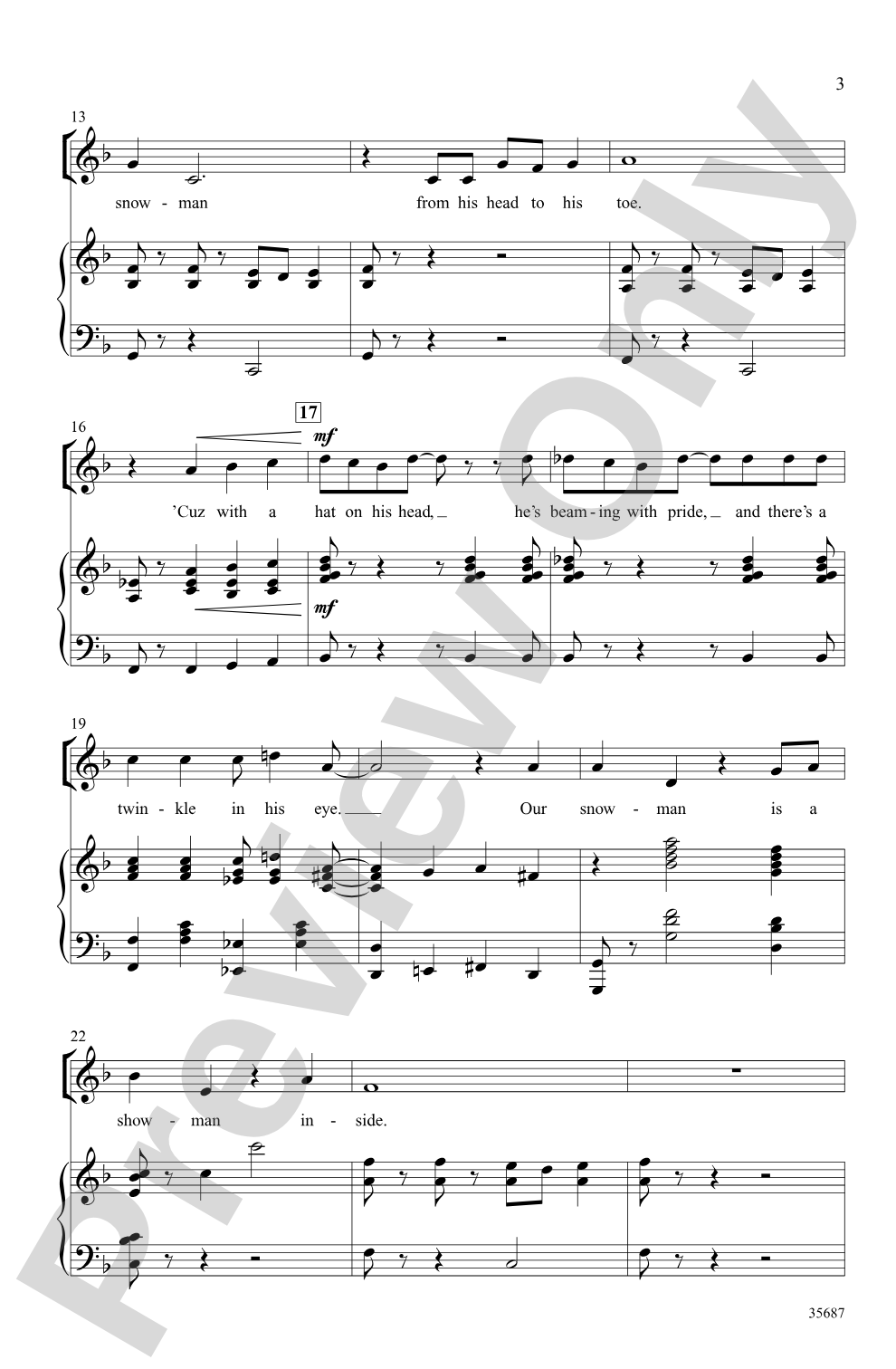 Showbiz Snowman!: 2-Part Choral Octavo