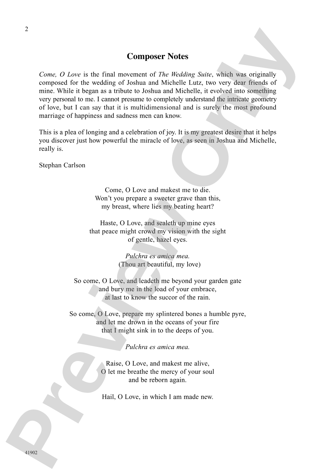 Come, O Love: SATB <i>a cappella</i> Choral Octavo