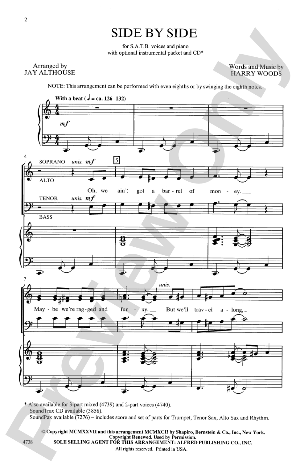 Side by Side: SATB Choral Octavo