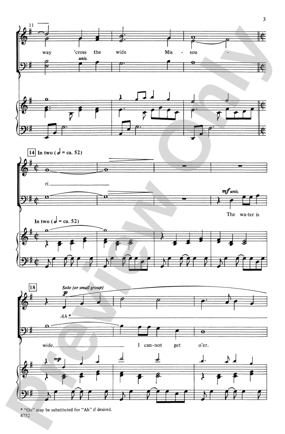 'Cross the Wide Missouri: SATB Choral Octavo