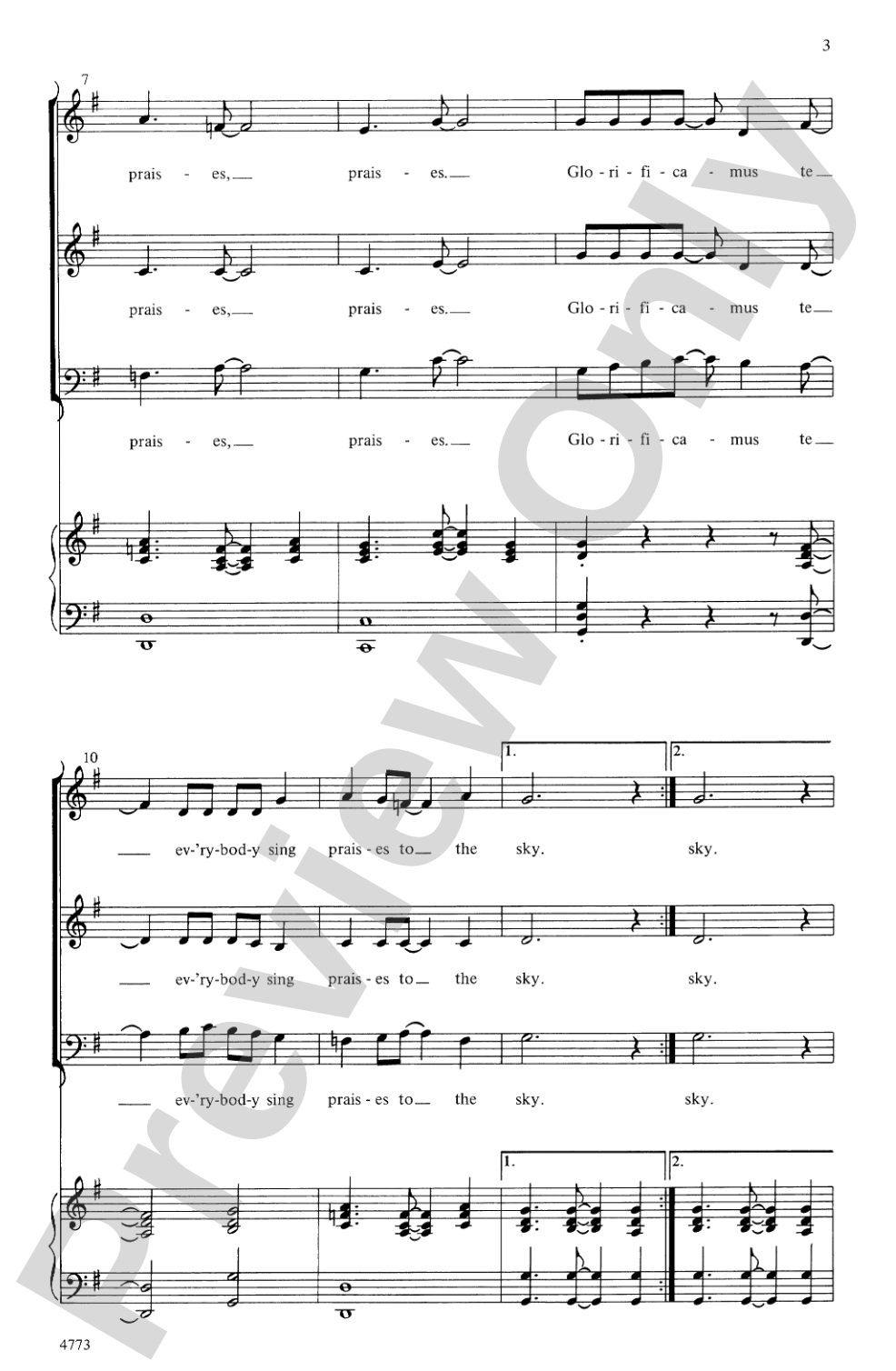 Glorificamus Te: 3-Part Mixed Choral Octavo