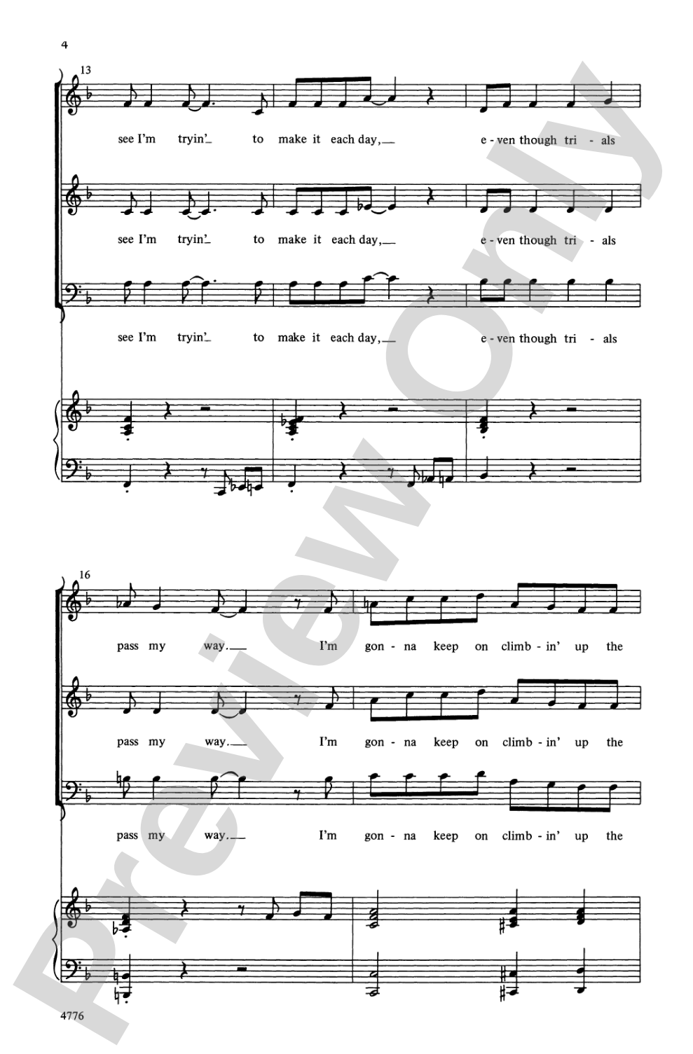 Climbin' Up the Mountain: 3-Part Mixed Choral Octavo