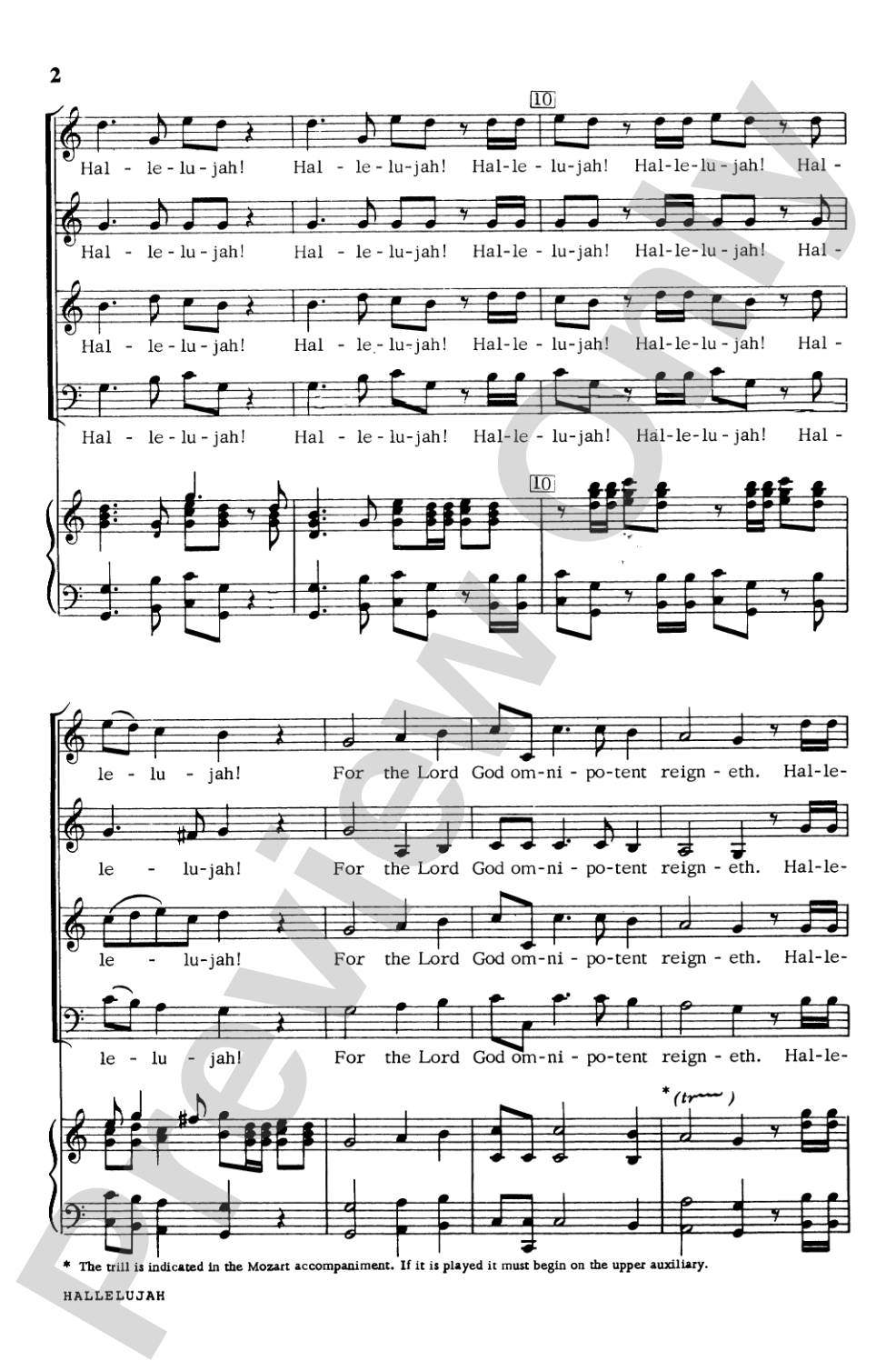 Hallelujah Chorus in C Major: SATB Choral Octavo