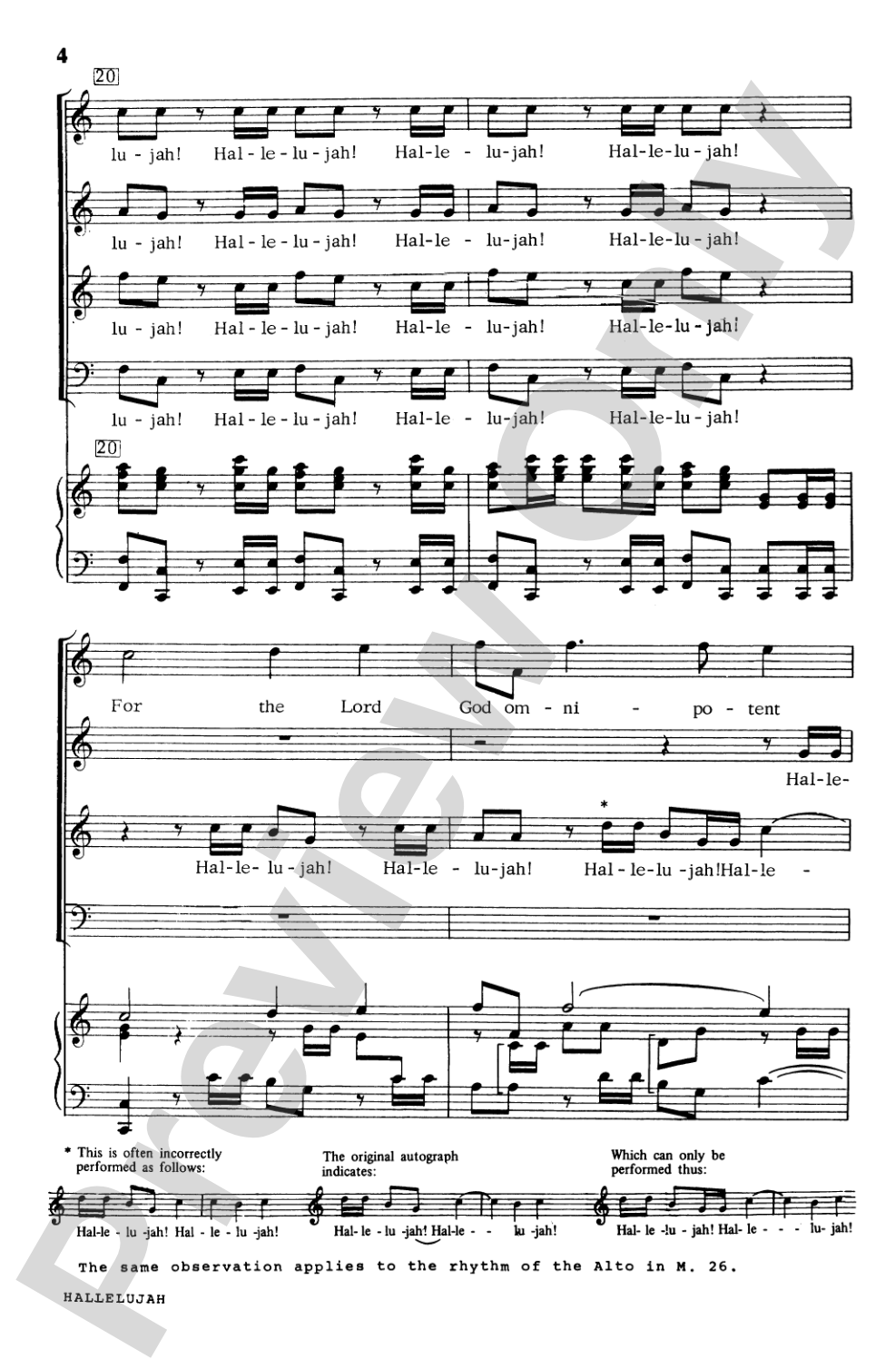 Hallelujah Chorus in C Major: SATB Choral Octavo