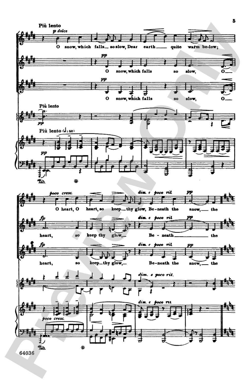 The Snow: SSA Choral Octavo