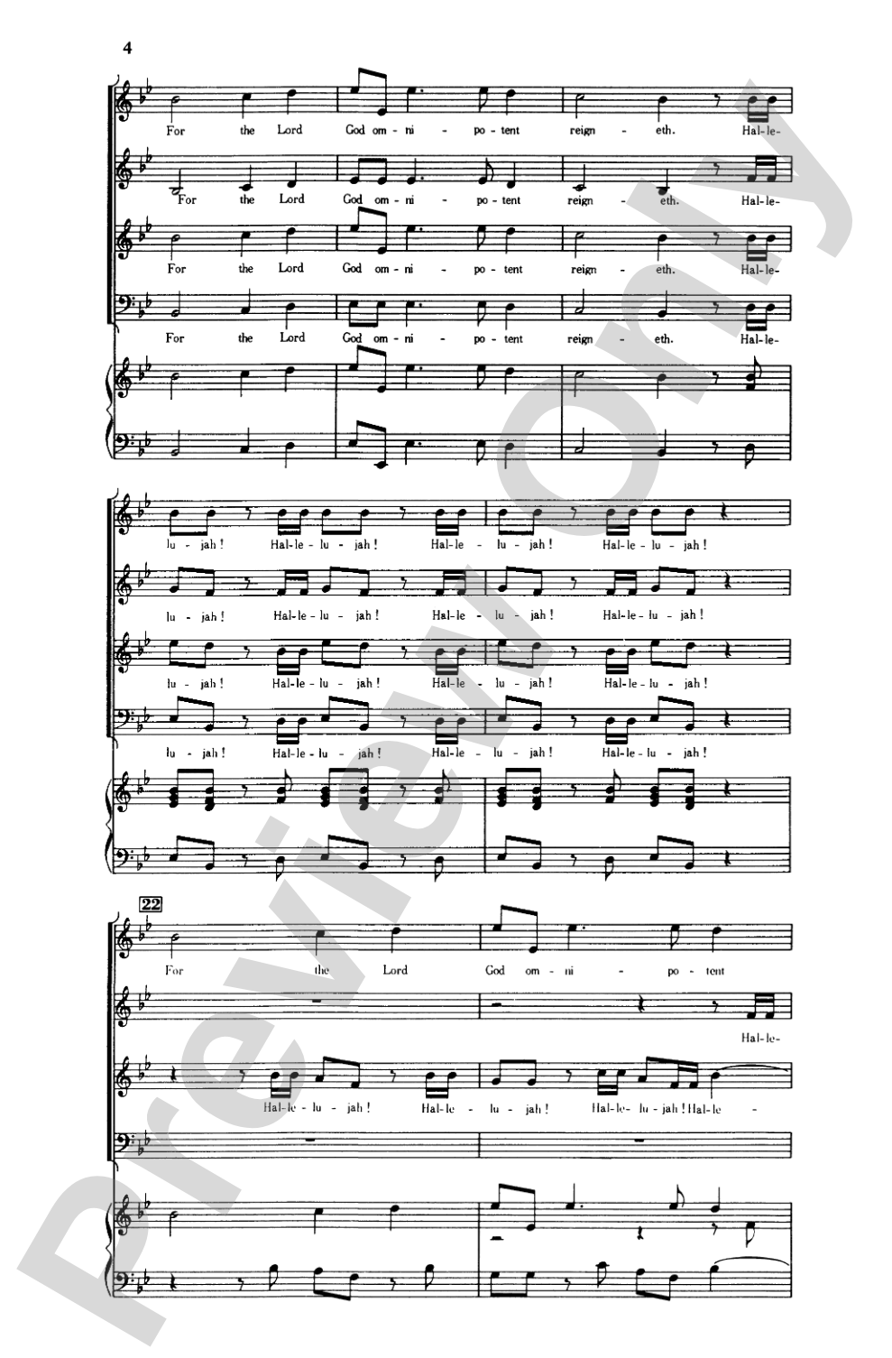 Hallelujah Chorus: SATB Choral Octavo