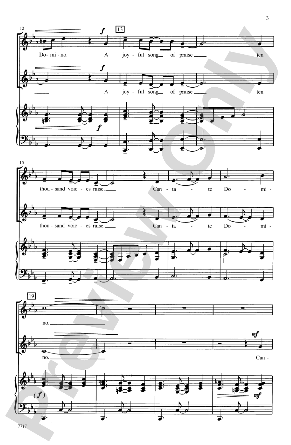 Cantate Domino: 2-Part Choral Octavo