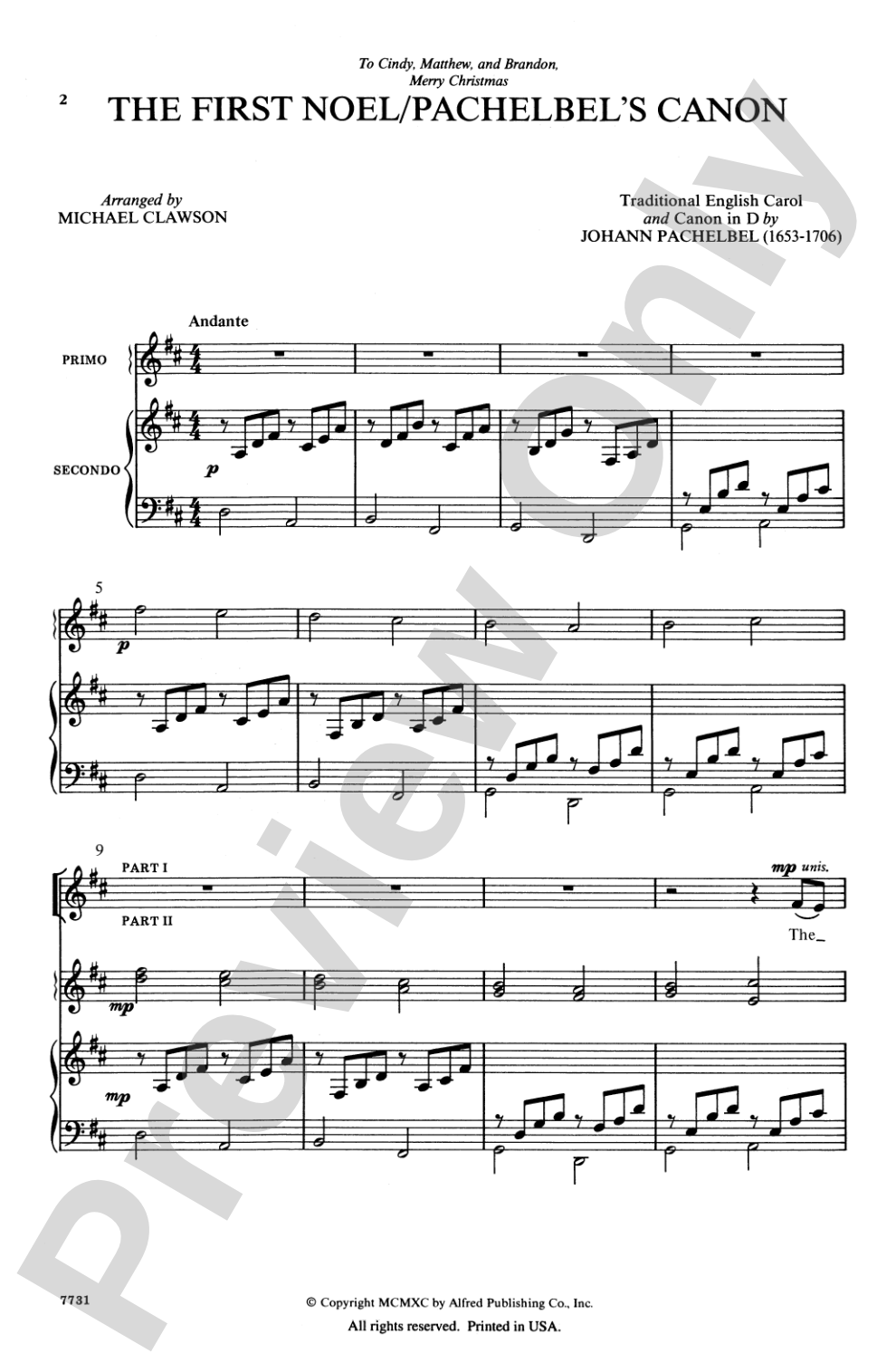 The First Noel / Pachelbel's Canon: 3-Part Mixed Choral Octavo