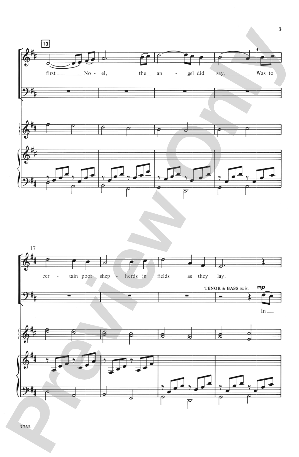 The First Noel / Pachelbel's Canon: SATB Choral Octavo