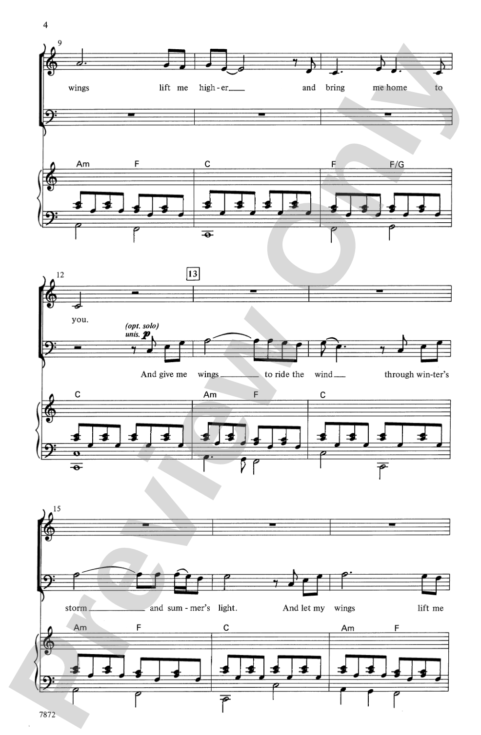 Wings: SATB Choral Octavo