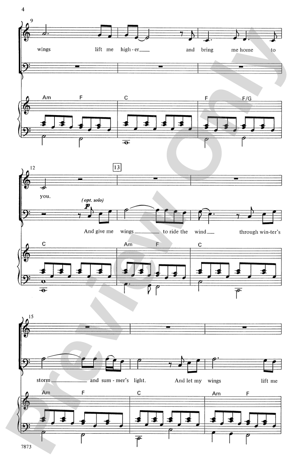 Wings: SAB Choral Octavo
