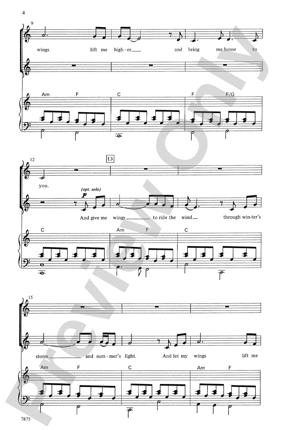Wings: 2-Part Choral Octavo