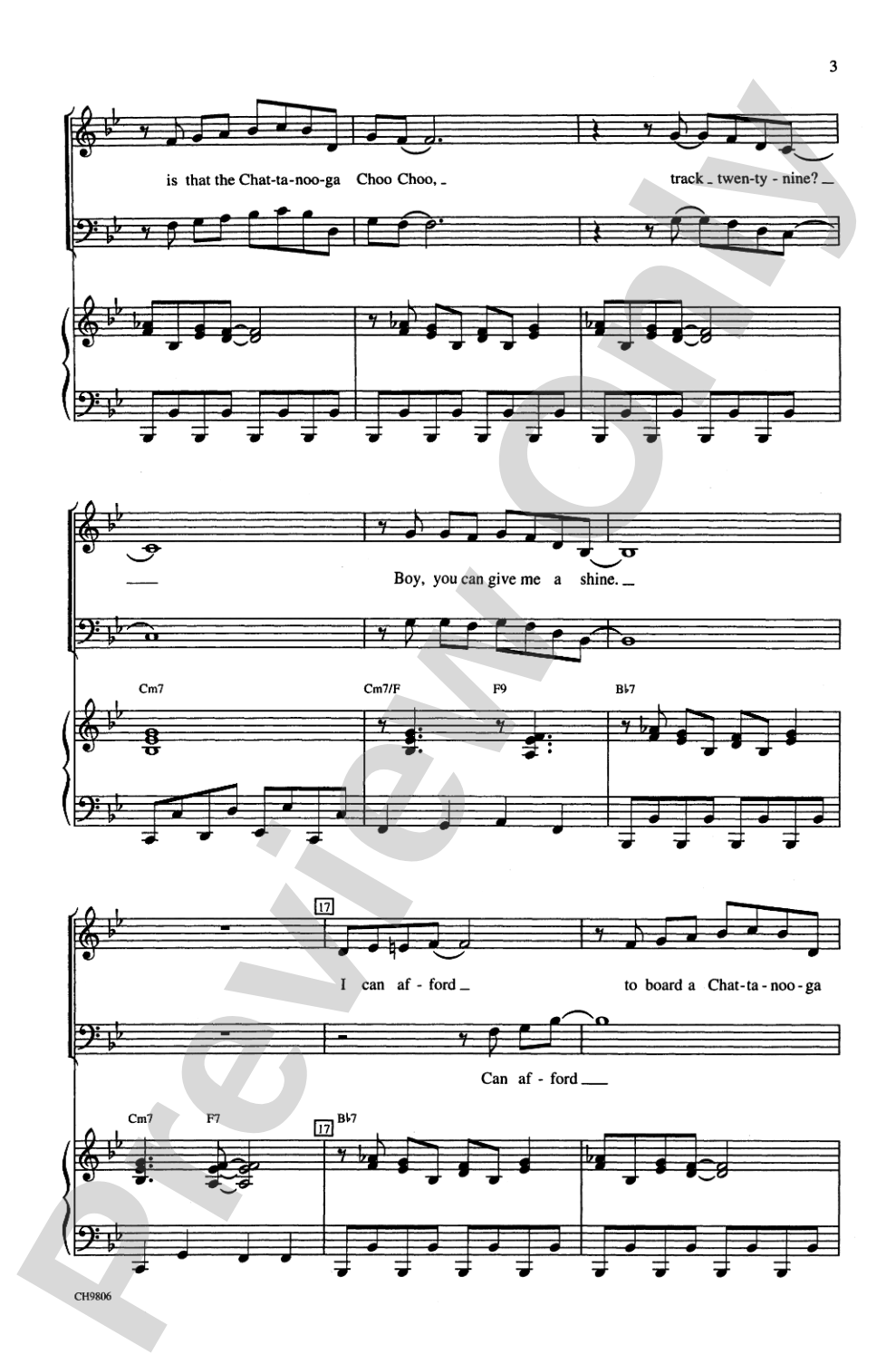 Chattanooga Choo Choo: SATB Choral Octavo