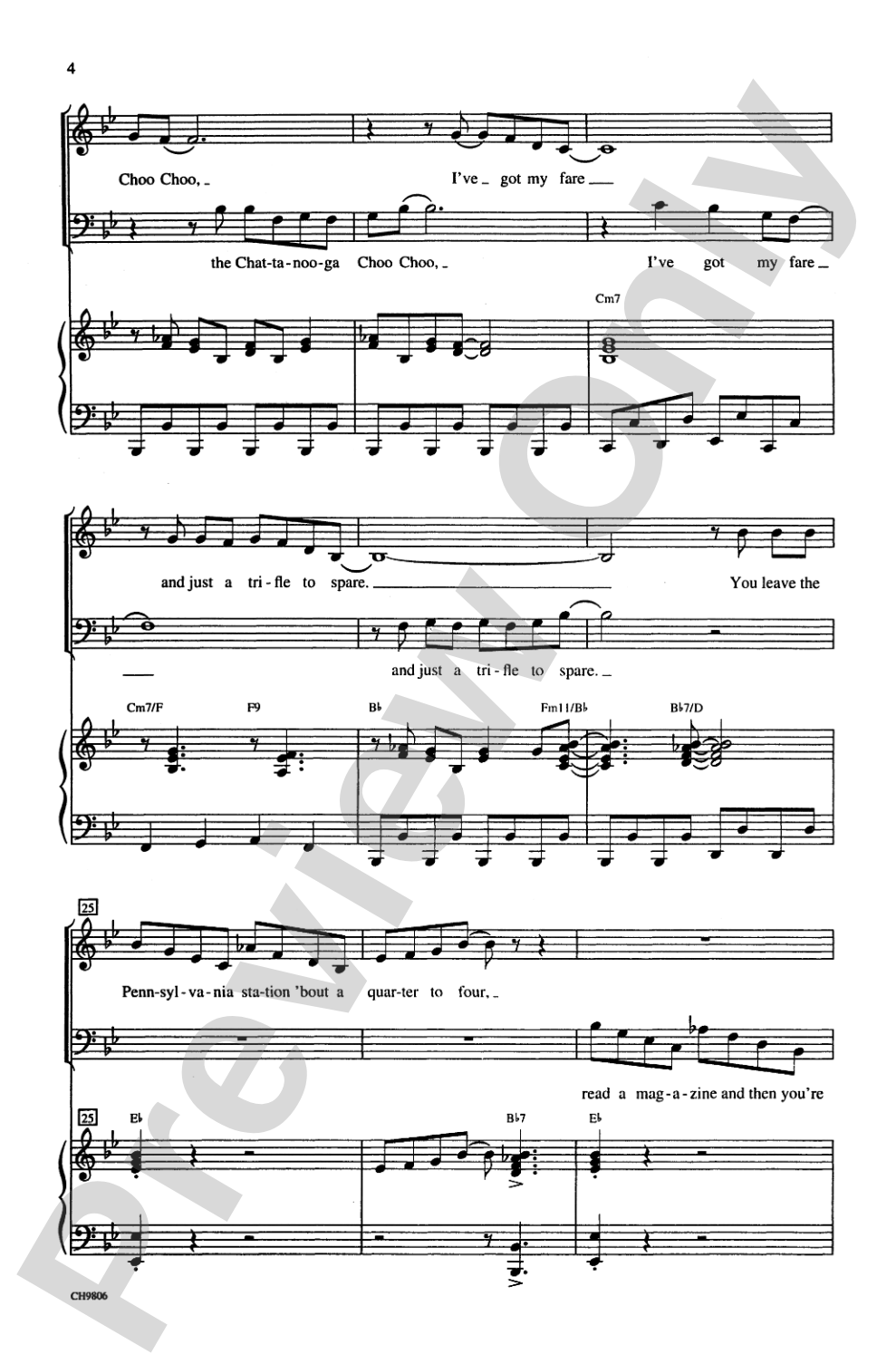 Chattanooga Choo Choo: SATB Choral Octavo