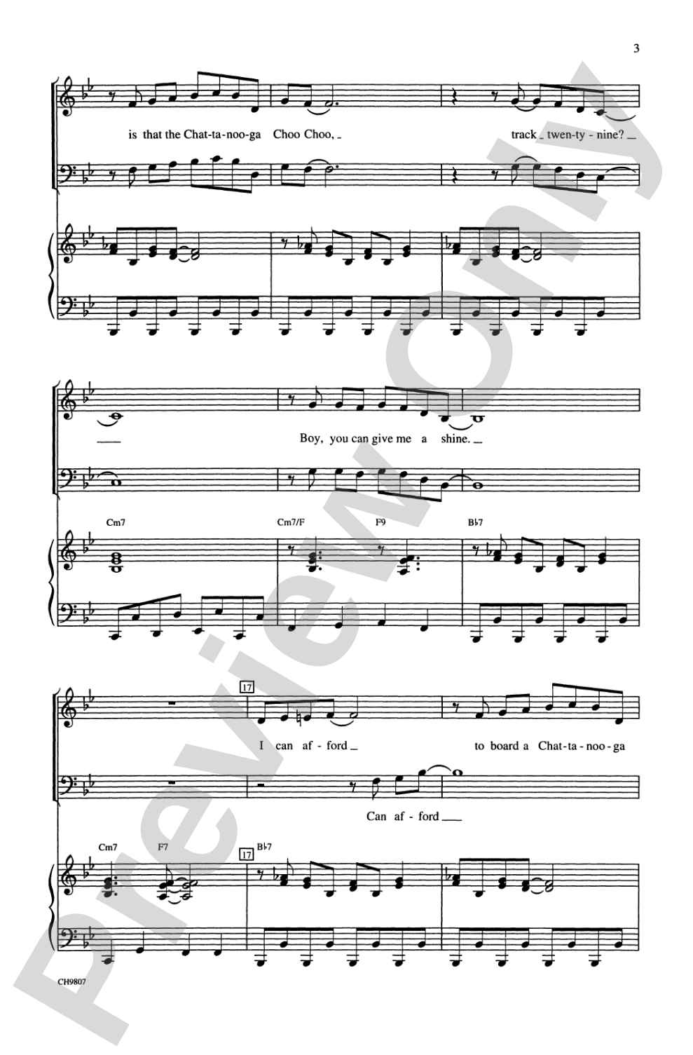 Chattanooga Choo Choo: SAB Choral Octavo