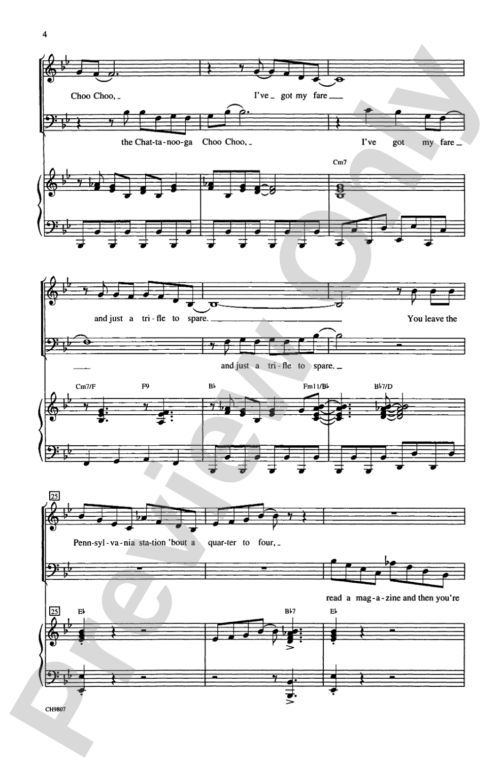 Chattanooga Choo Choo: SAB Choral Octavo