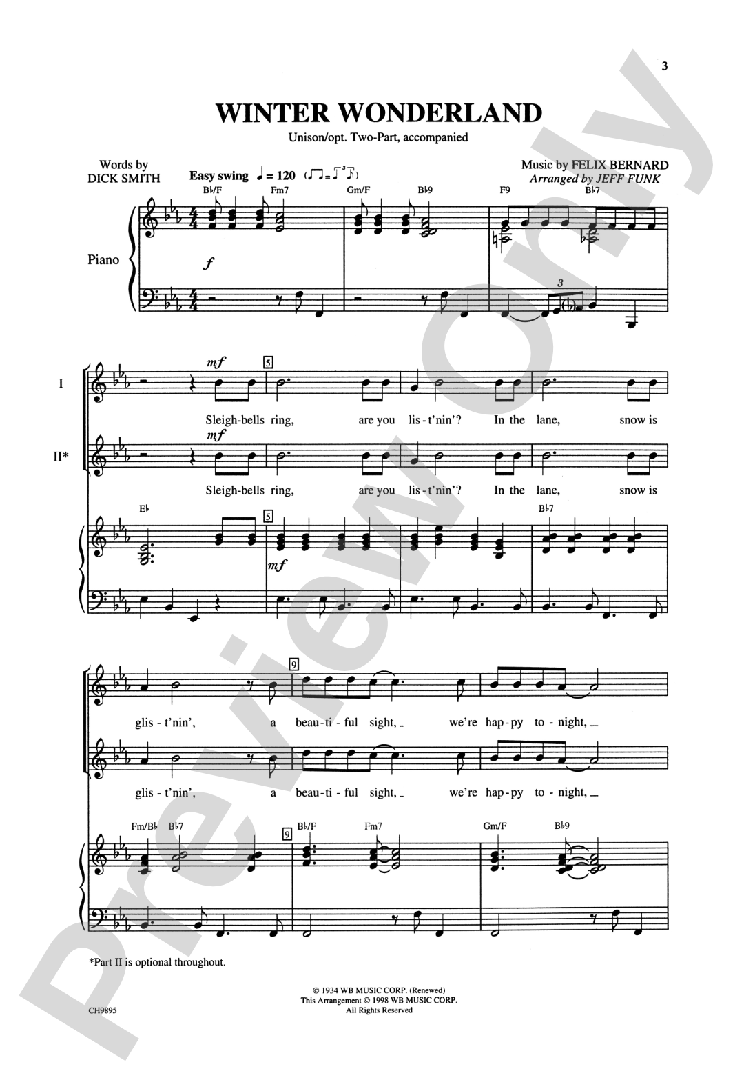 Winter Wonderland: Unison/2-Part Choral Octavo