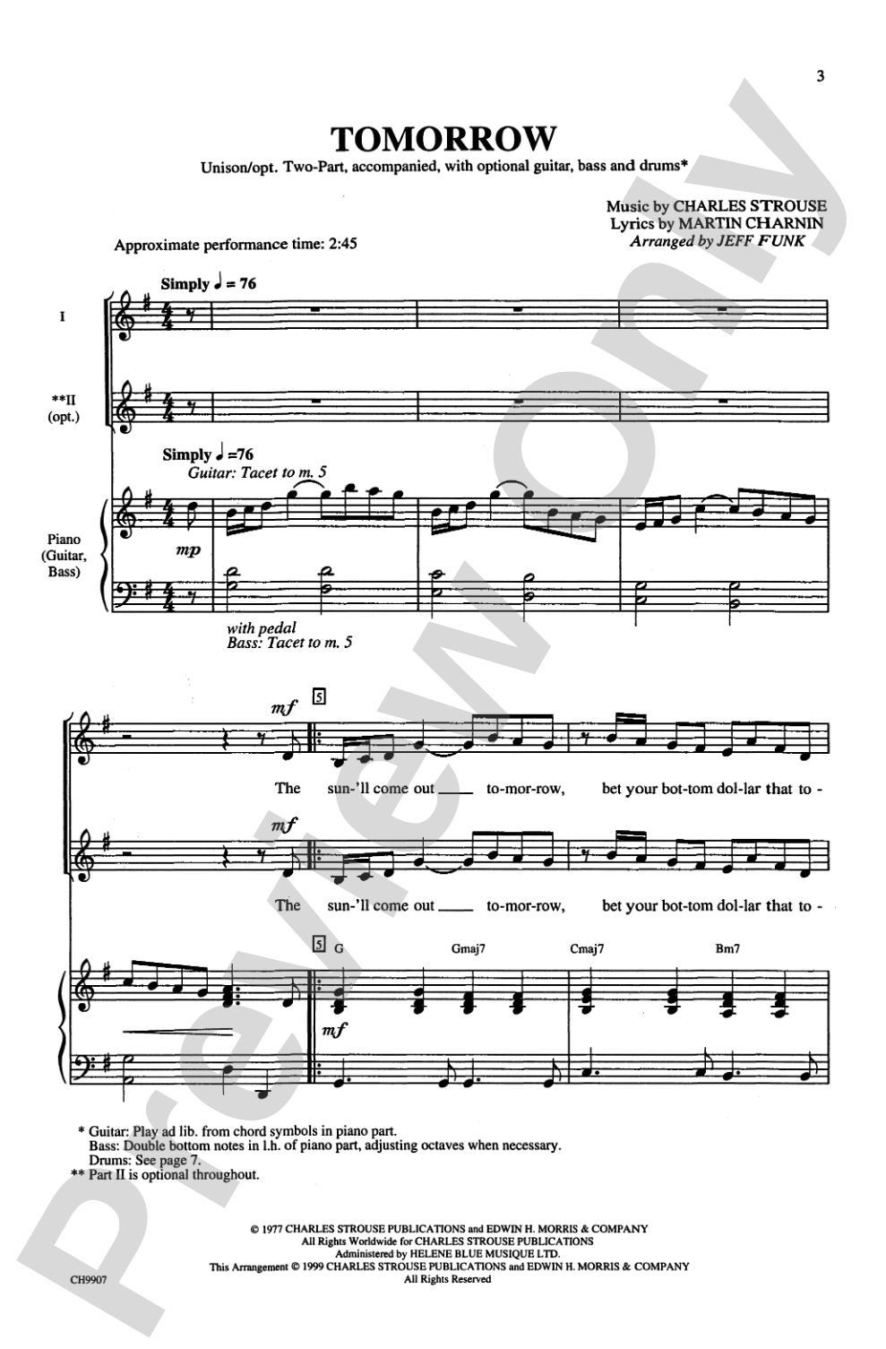 Tomorrow: 2-Part Choral Octavo