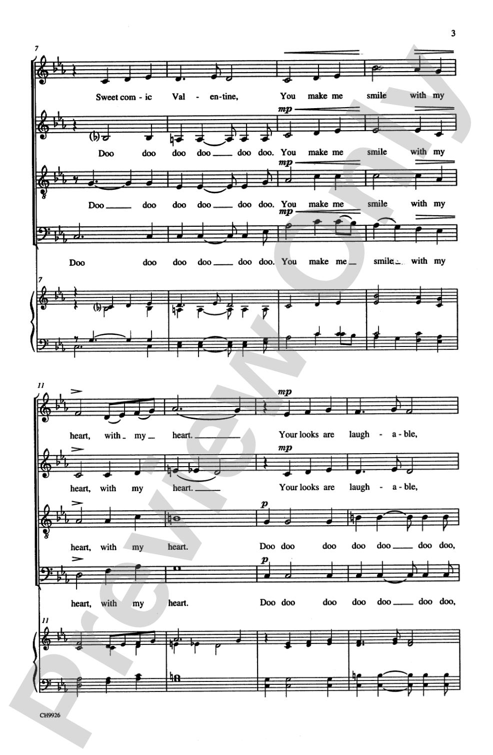 My Funny Valentine: SATB Choral Octavo