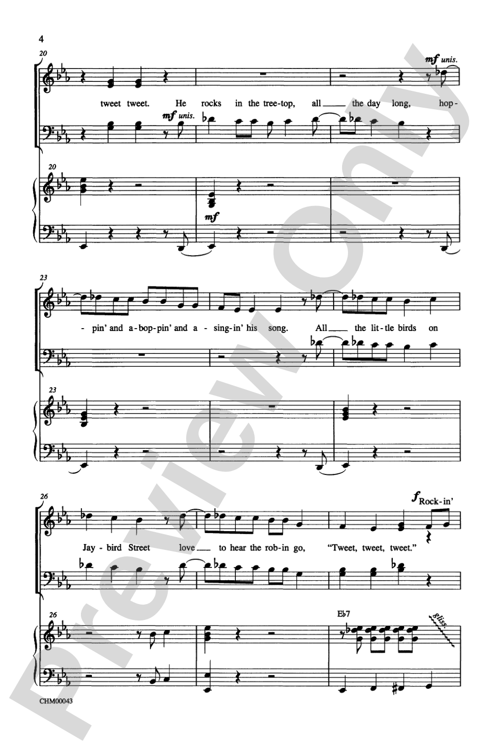 Rockin' Robin: SATB Choral Octavo