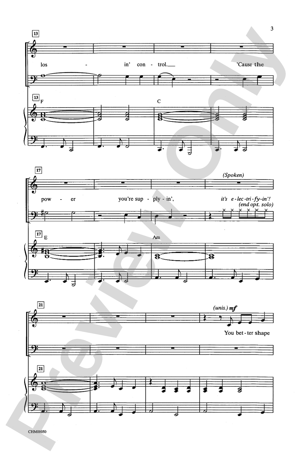 You're the One That I Want: SAB Choral Octavo