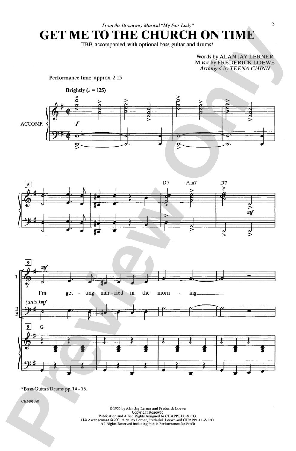 Get Me to the Church on Time: TBB Choral Octavo