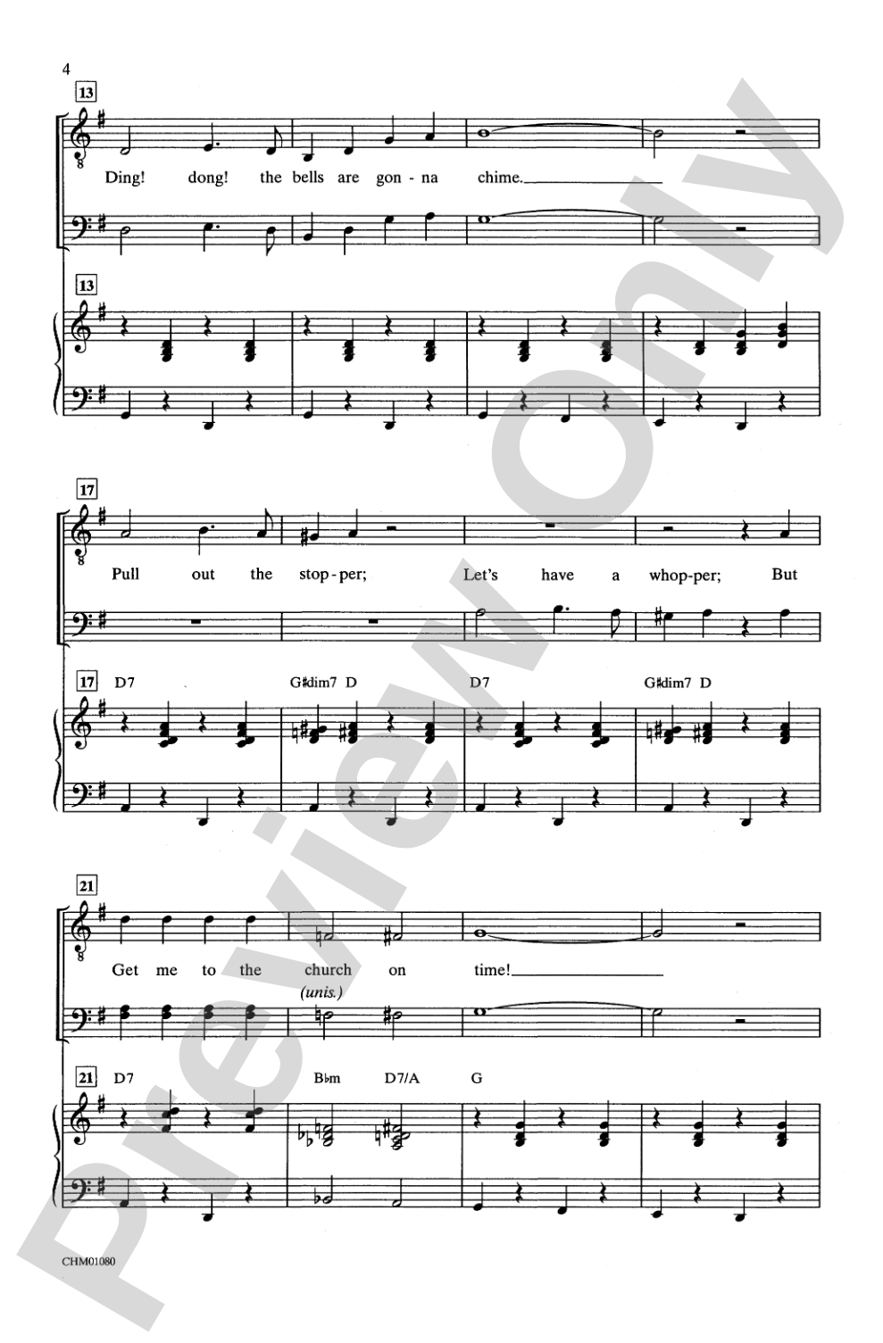 Get Me to the Church on Time: TBB Choral Octavo