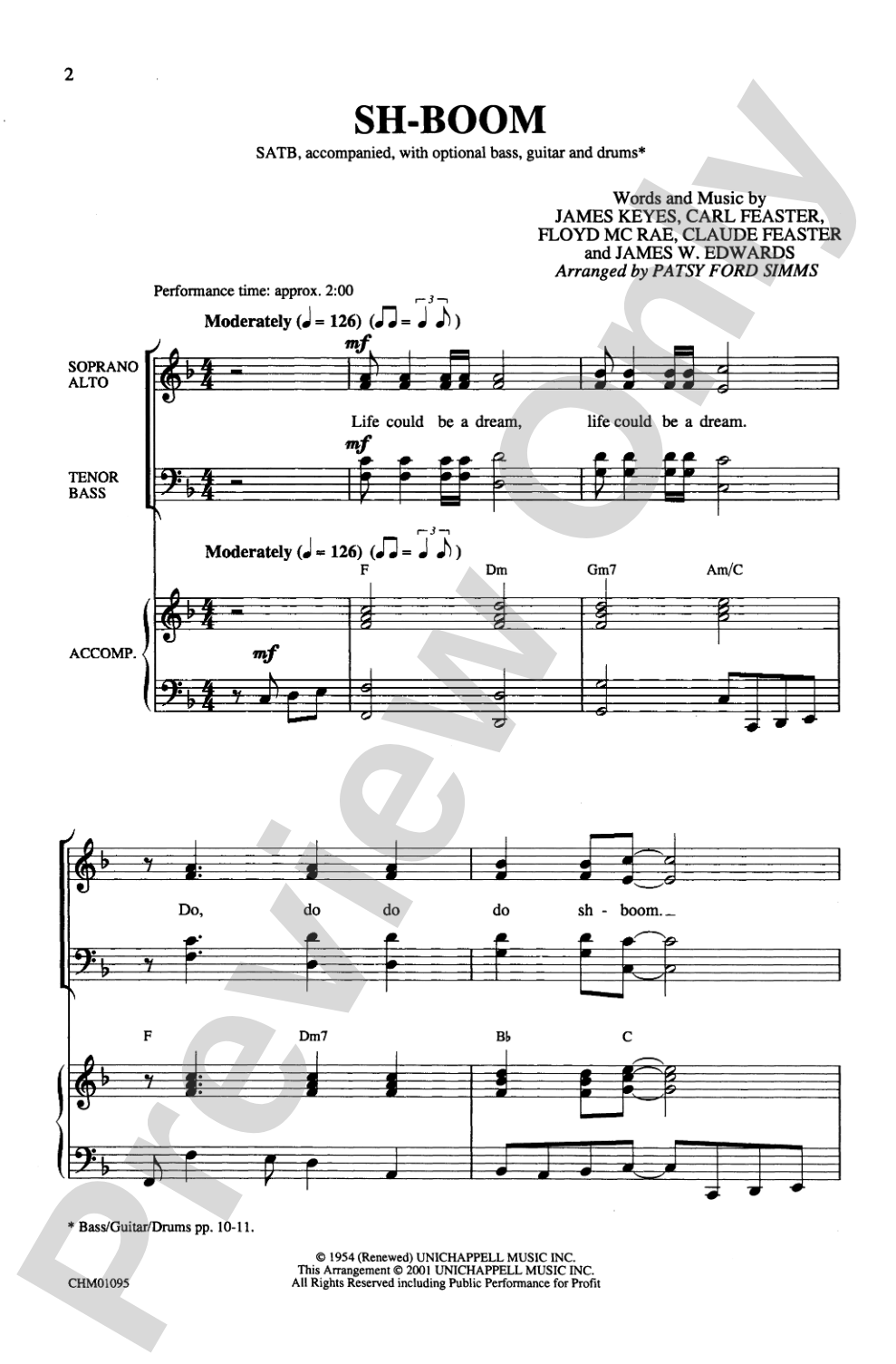 Sh-Boom: SATB Choral Octavo