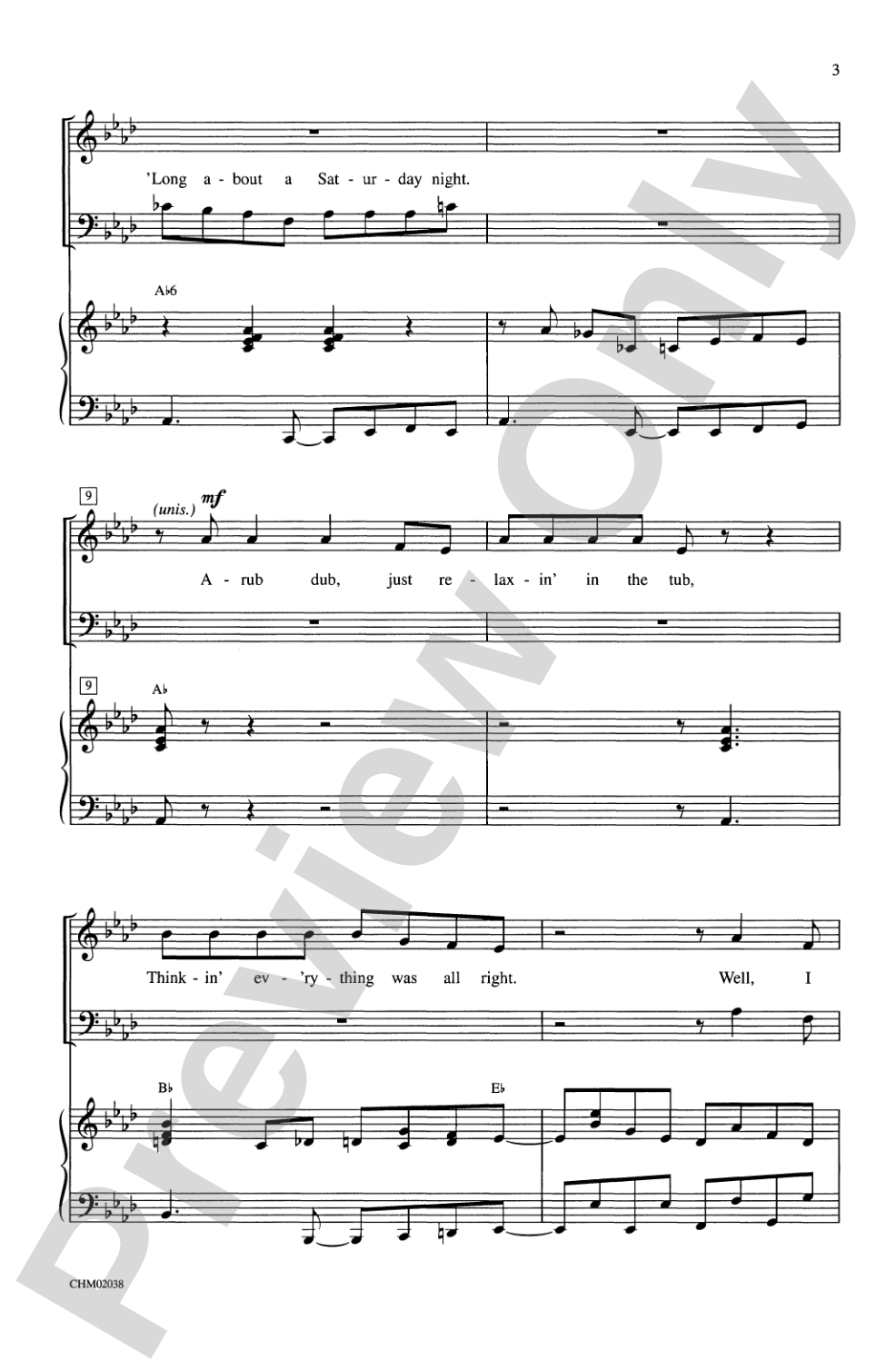 Splish Splash: SATB Choral Octavo
