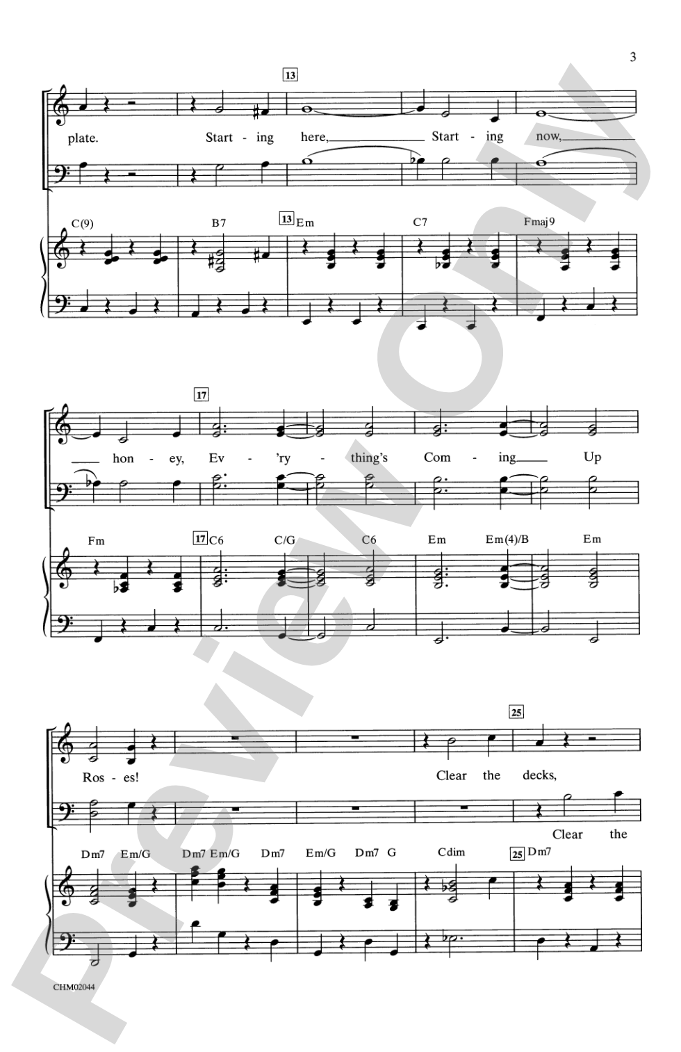 Everything's Coming Up Roses: SATB Choral Octavo