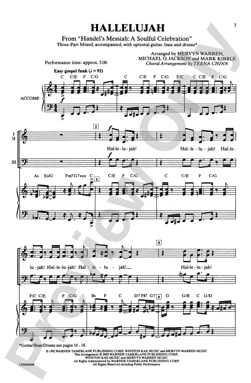 Hallelujah from <I>Handel's Messiah: A Soulful Celebration</I>: 3-Part Mixed Choral Octavo