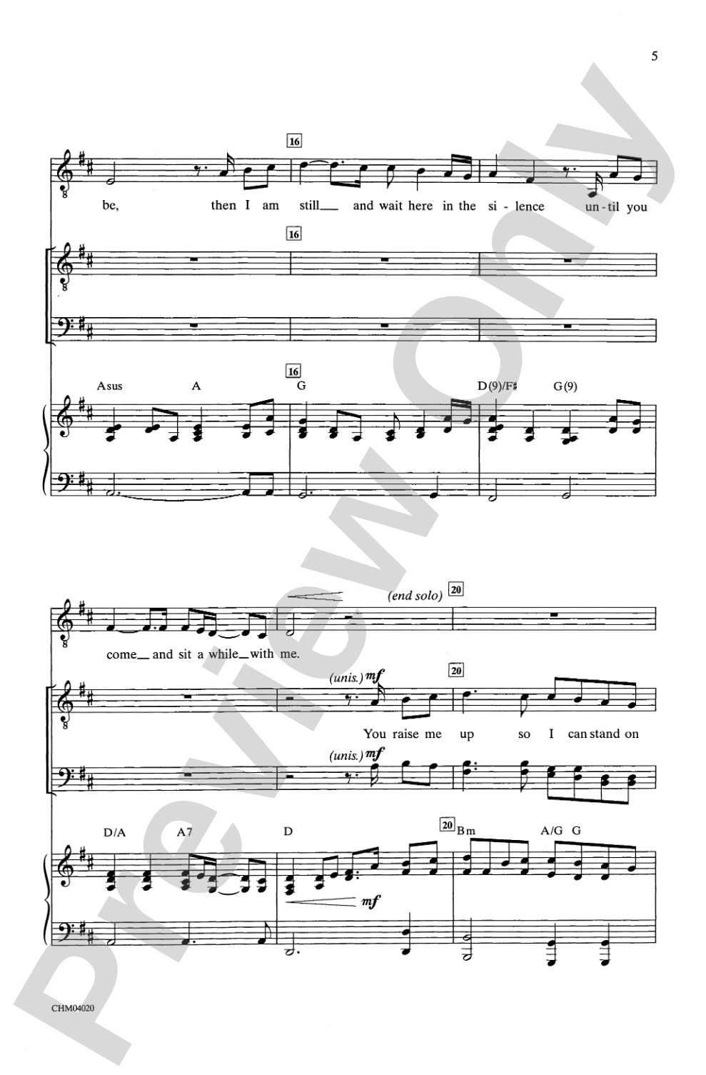 You Raise Me Up (as recorded by Josh Groban): TBB Choral Octavo