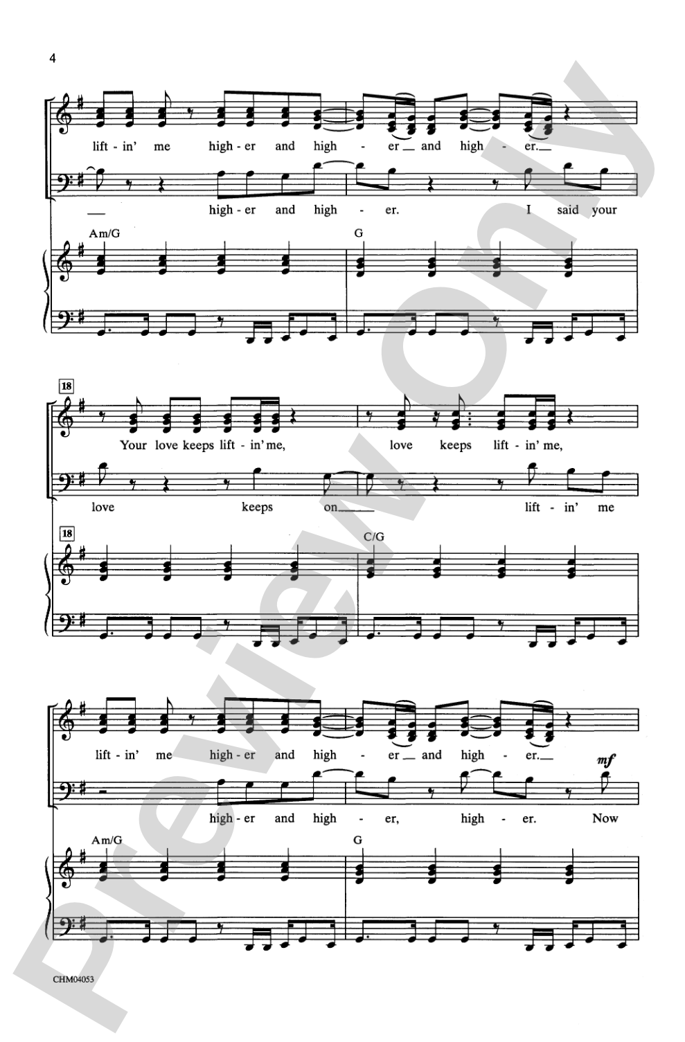 (Your Love Has Lifted Me) Higher and Higher: SATB Choral Octavo