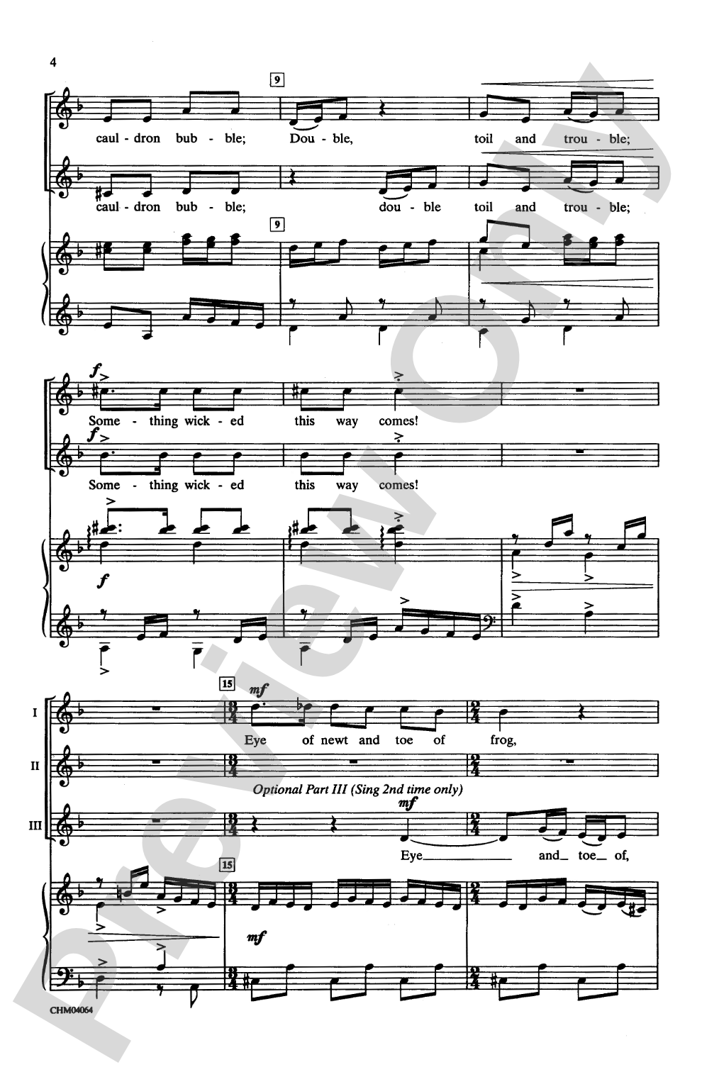 Double Trouble (from <I>Harry Potter and the Prisoner of Azkaban</I>): 2-Part (Opt. 3-Part) Choral Octavo