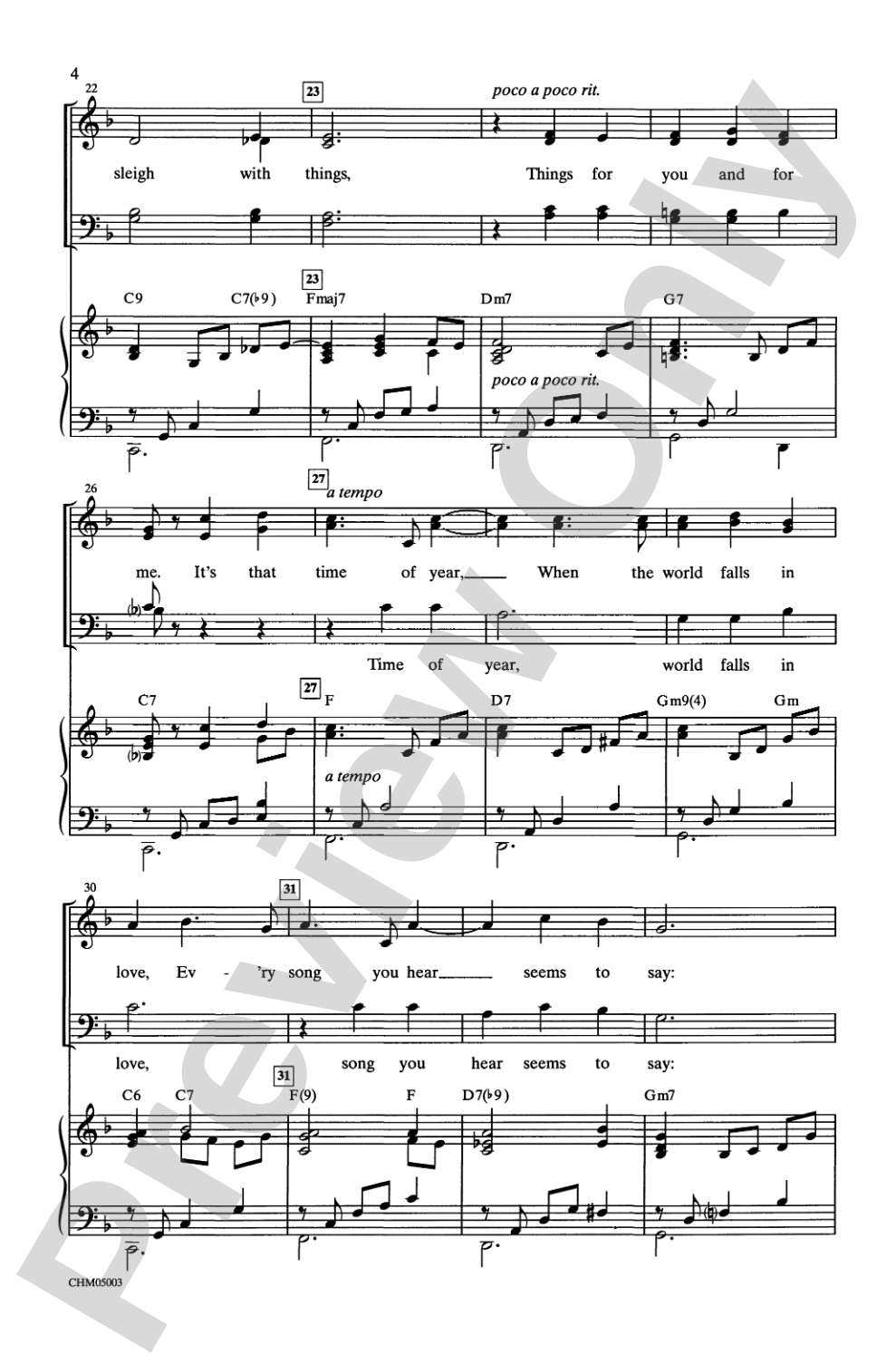 The Christmas Waltz: SATB Choral Octavo