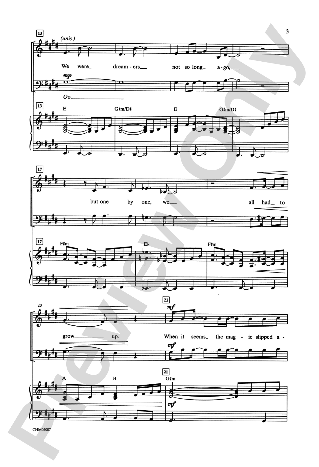 Believe (from <I>The Polar Express</I>): 3-Part Mixed Choral Octavo