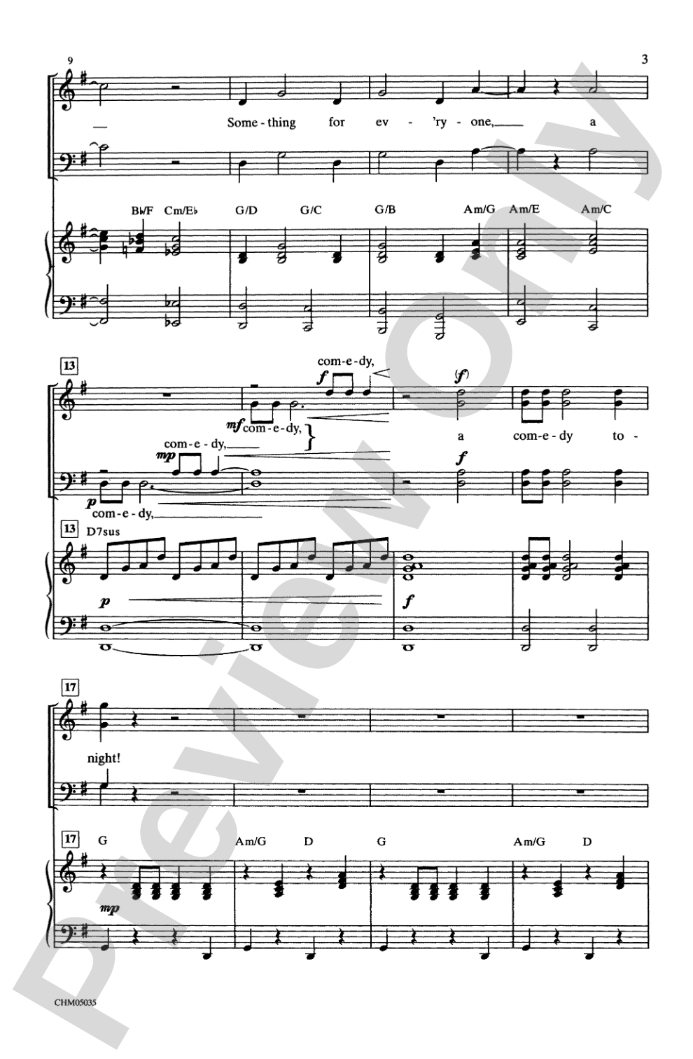Comedy Tonight: SATB Choral Octavo