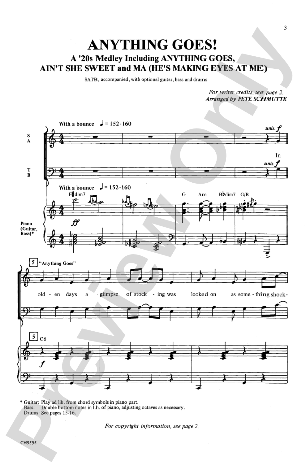 Anything Goes! (A '20s Medley): SATB Choral Octavo