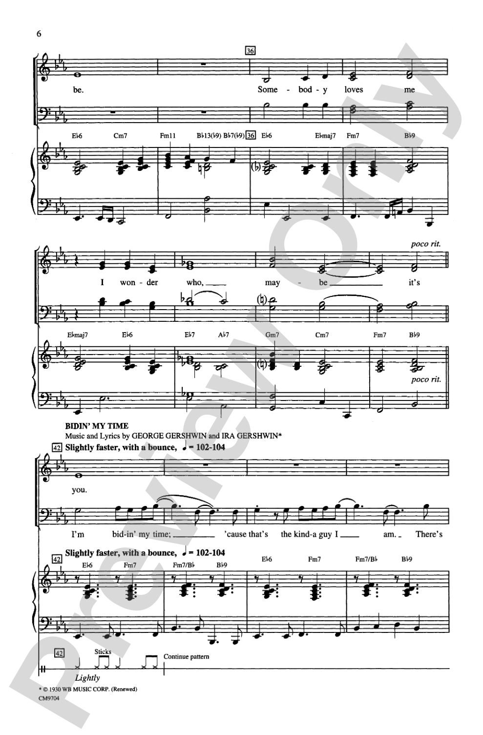 Gershwin Showcase: SATB Choral Octavo