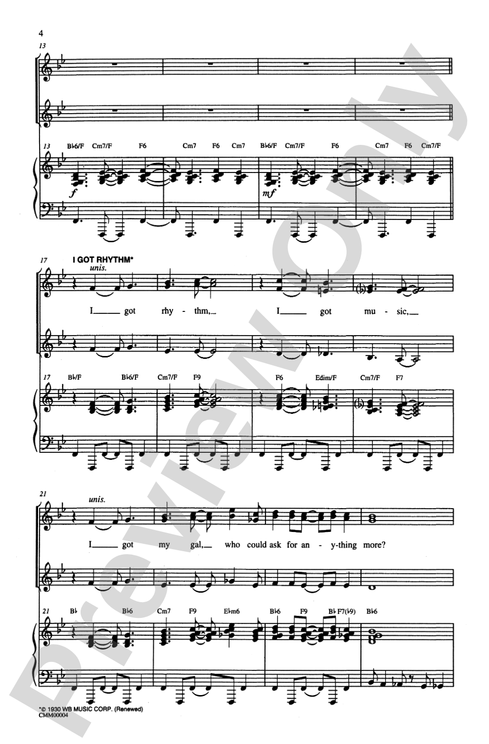 George Gershwin Medley: SSA Choral Octavo