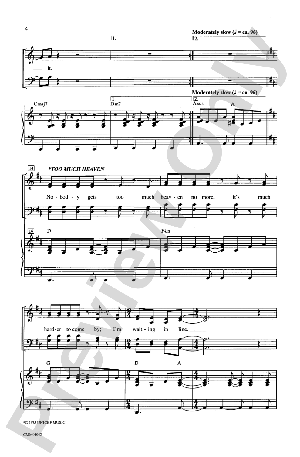 Stayin' Alive (A Medley of Hit Songs Recorded by the Bee Gees): SATB Choral Octavo