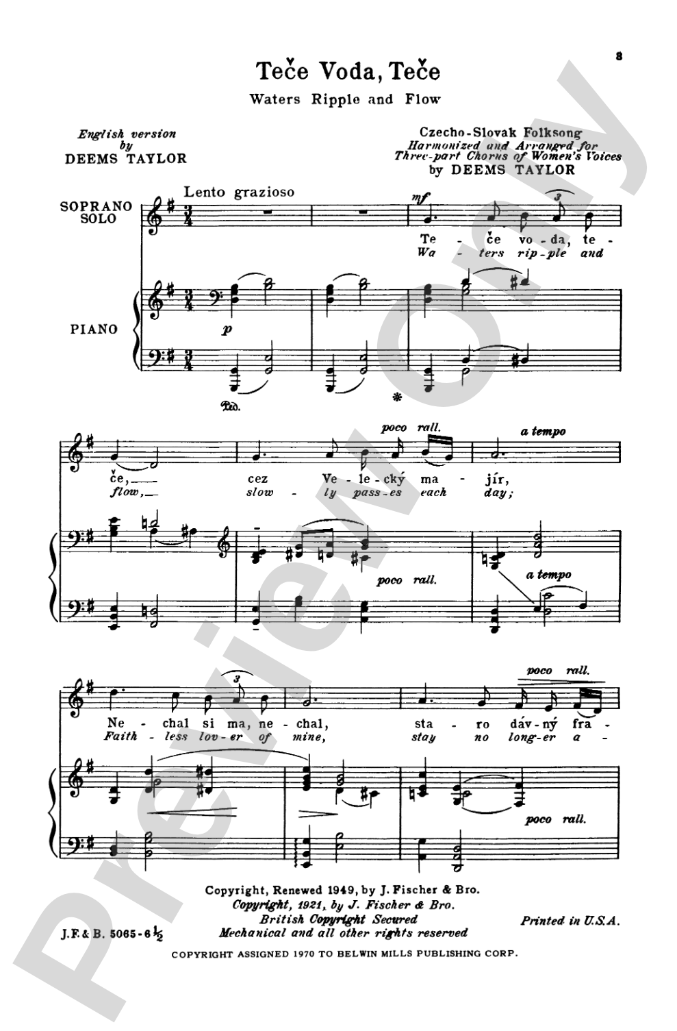 Waters Ripple and Flow: SSA Choral Octavo