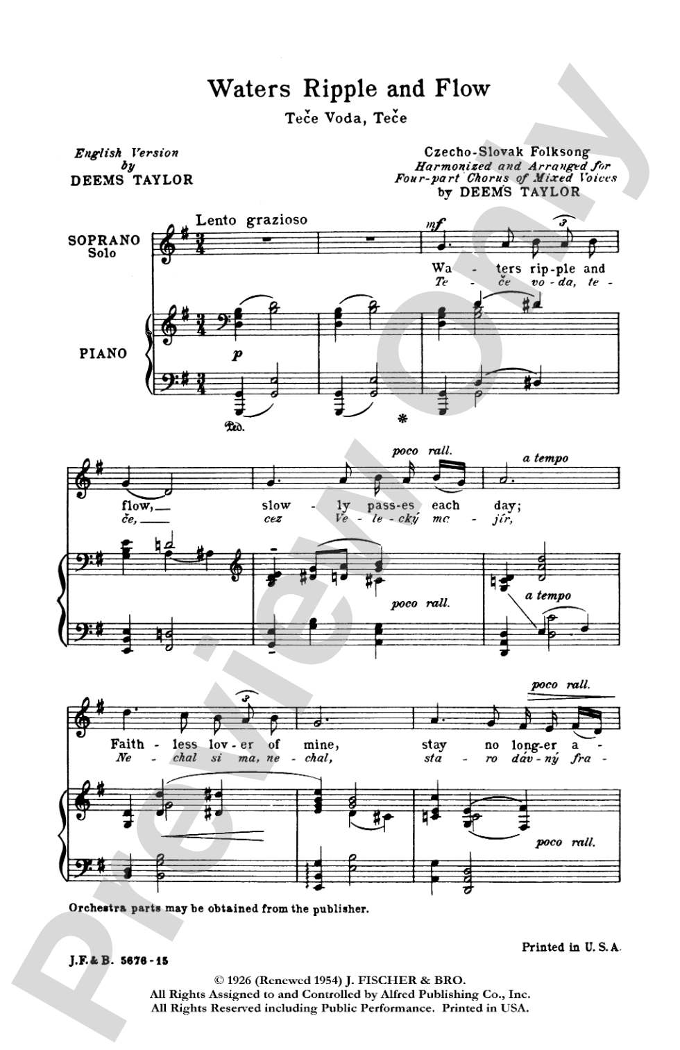 Waters Ripple and Flow: SATB Choral Octavo