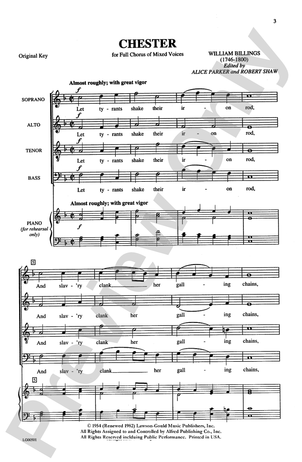 Chester: SATB Choral Octavo