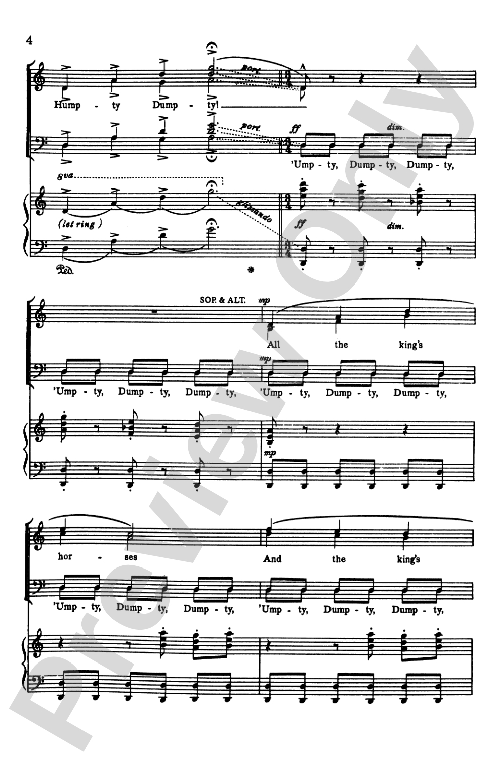 Five Nursery Rhymes: SATB Choral Octavo