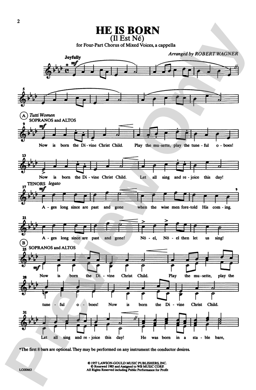 He Is Born: SATB Choral Octavo