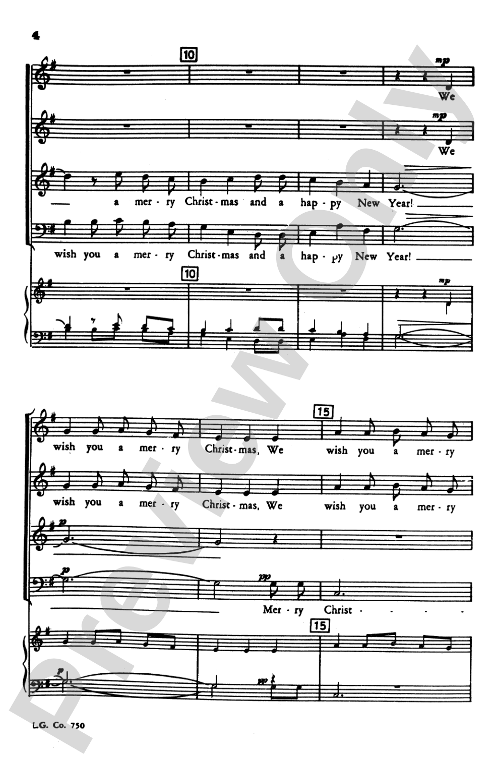 We Wish You a Merry Christmas: SATB Choral Octavo