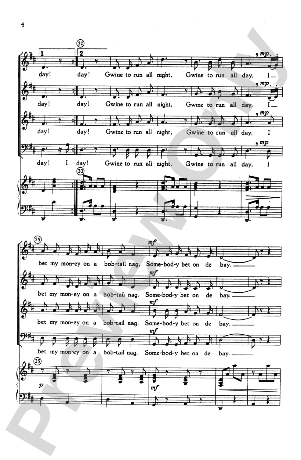 De Camptown Races: SATB Choral Octavo