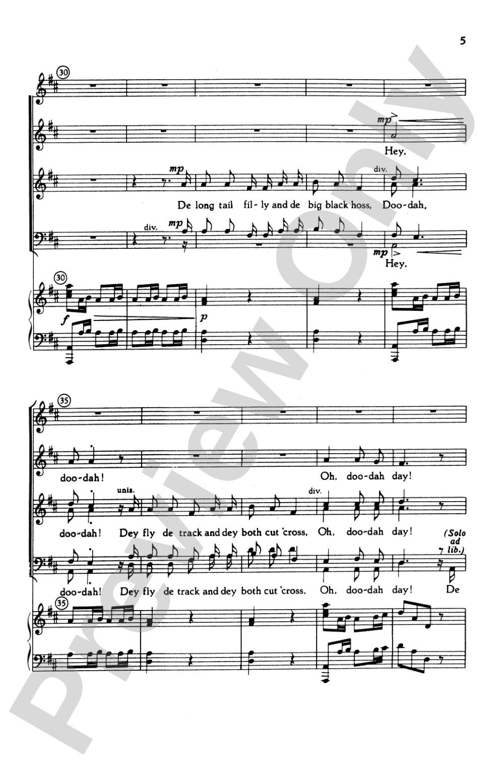 De Camptown Races: SATB Choral Octavo