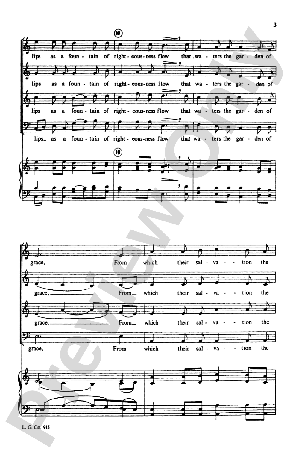 His Voice As the Sound: SATB Choral Octavo